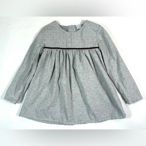 EDGEHILL COLLECTION Girls Polka‎ Dot Long Sleeve Dress 4T Classic Cottagecore
